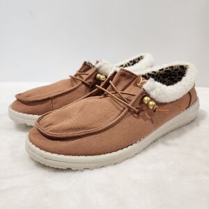 Hey Dude 2023 Wendy Beth Yellowstone Canvas Lace Slip On Shoes Womens 9